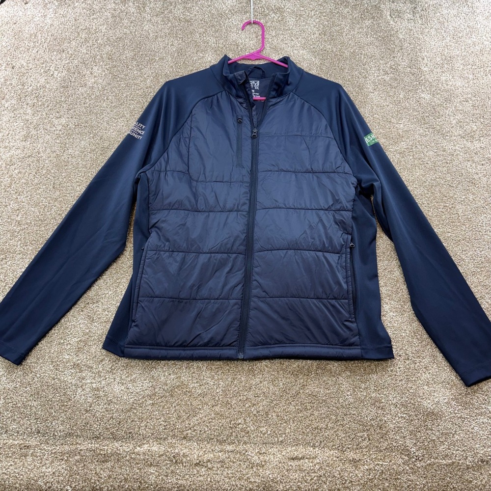 Refined Matter Men's Fresh Thyme Hybrid Quilted Jacket M Navy Blue Workwear - Picture 1 of 12